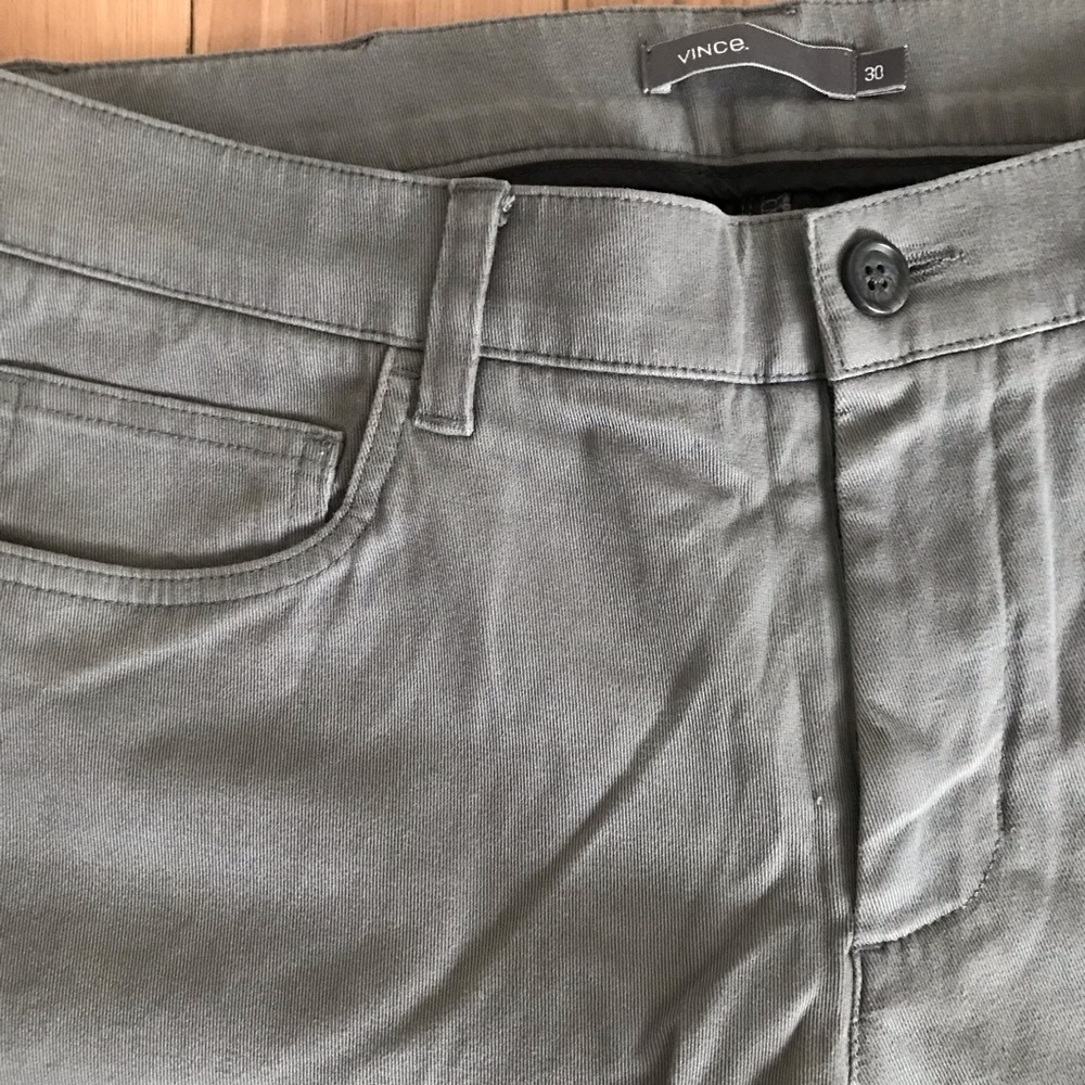 Vince Twill Cotton Chino Grey Pants Size 30 Mens